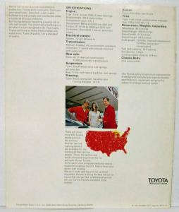 1973 Toyota Carina Sales Brochure