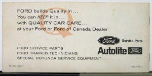 1968 Ford Falcon Owners Manual CANADIAN Original