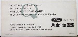 1968 Ford Falcon Owners Manual Original
