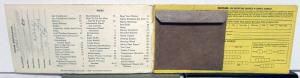 1967 Ford Thunderbird Owners Manual Used Original