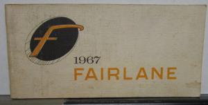 1967 Ford Fairlane Owners Manual Used Original