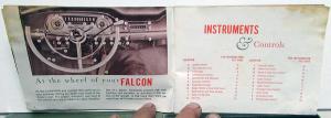 1961 Ford Falcon Owners Manual Original Care & Operation Instructions