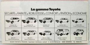 1974 Toyota Corolla Whats the most produced car in 74 Sales Folder French Market