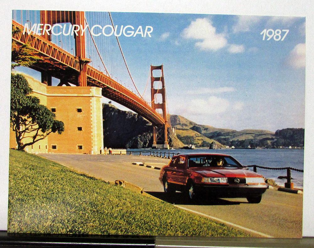 1987 Mercury Cougar Canadian Sales Brochure & Specifications
