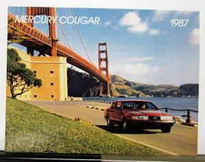 1987 Mercury Cougar Canadian Sales Brochure & Specifications