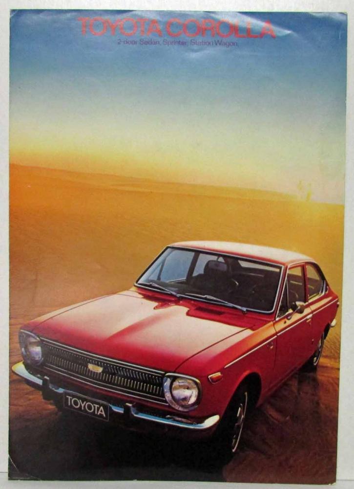 1974 Toyota Corolla 2-Door Sedan Sprinter Station Wagon Sales Brochure