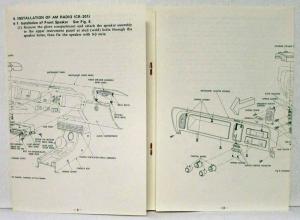 1970-1975 Toyota Installation Manual for Car Radios and Tape Players