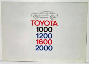 1975 Toyota Full Line Passenger Cars Sales Folder Poster for German Market
