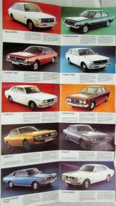 1975 Toyota Full Line Passenger Cars Sales Folder Poster for German Market