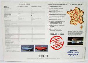 1975 Toyota Starlet Sales Brochure - French Market