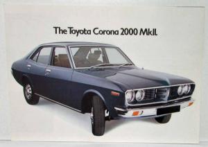 1975 Toyota Corona 2000 Mk II Sales Brochure for UK Market