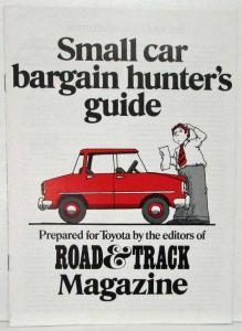 1975 Toyota Small Car Bargain Hunters Guide by Road and Track Magazine