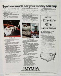 1975 Toyota We Have What You Want Full Line Sales Folder Brochure Original