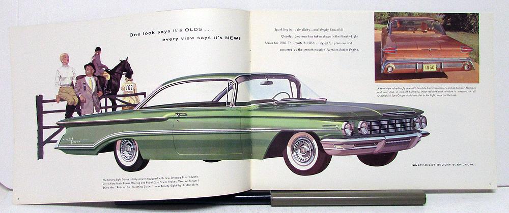 1960 Oldsmobile 88 98 Large Color Brochure Catalogue Prospekt