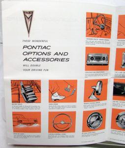 1961 Pontiac Accessories Folder Brochure Group Packages Air Conditioning Radio