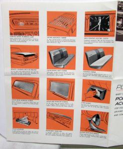 1961 Pontiac Accessories Folder Brochure Group Packages Air Conditioning Radio