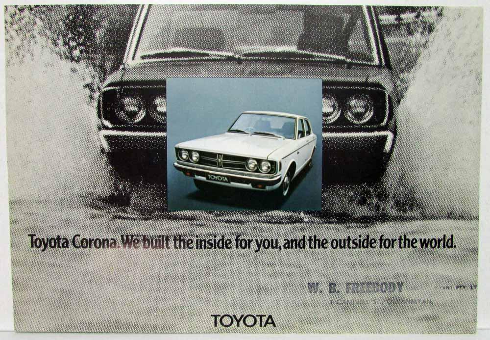 1974 1975 1976 Toyota Corona We Built the Inside for You Sales Brochure