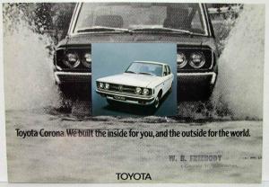 1974 1975 1976 Toyota Corona We Built the Inside for You Sales Brochure