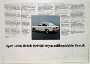 1974 1975 1976 Toyota Corona We Built the Inside for You Sales Brochure