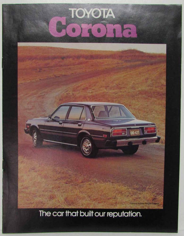 1976 Toyota Corona The Car That Built Our Reputation Sales Brochure