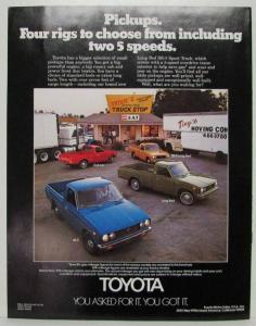 1976 Toyota You Asked For It Full Line Sales Brochure