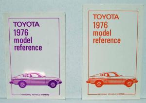 1976 Toyota Model Reference Set Corolla Celica Mark II Corona Land Cruiser