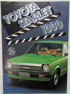 1978 Toyota Starlet 1000 Sales Brochure - Swiss Market