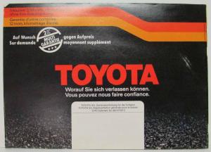 1979 Toyota Full Line Passenger Car Sales Brochure - Swiss Market