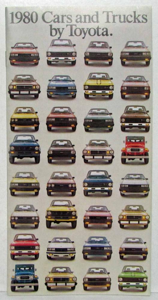 1980 Toyota Cars & Trucks Sales Brochures Corolla Celica Supra Land Cruiser
