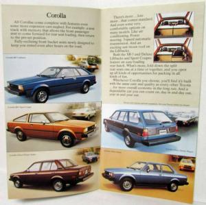 1980 Toyota Cars & Trucks Sales Brochures Corolla Celica Supra Land Cruiser