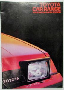 1982 Toyota Car Range Motor Show Edition Sales Brochure - UK Market