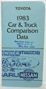 1983 Toyota Car & Truck Comparison Data for Salesman