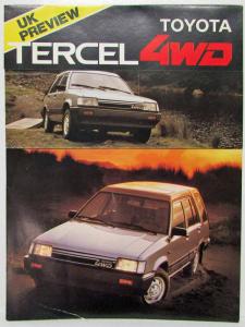 1983 Toyota Tercel 4WD UK Preview Sales Folder