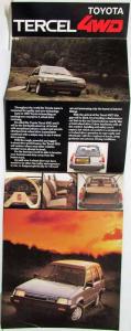 1983 Toyota Tercel 4WD UK Preview Sales Folder