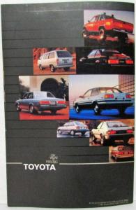 1984 Toyota Cars & Trucks Sales Brochure Corolla Celica Camry Supra Cressida