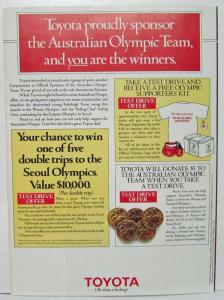 1984 Toyota You Can Afford a New Car Olympic Drive Sales Folder - Australian Mkt