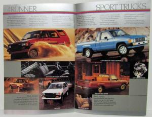 1986 Toyota Cars & Trucks Sales Brochure Celica MR2 Corolla Camry 4Runner