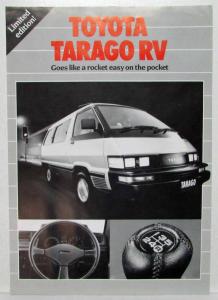 1987 Toyota Limited Edition Tarago RV Sales Sheet - Australian Market