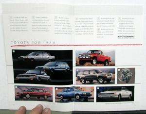 1988 Toyota Cars and Trucks Sales Brochure Corolla Tercel Camry MR2 Celica Supra