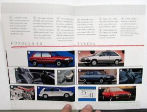 1988 Toyota Cars and Trucks Sales Brochure Corolla Tercel Camry MR2 Celica Supra