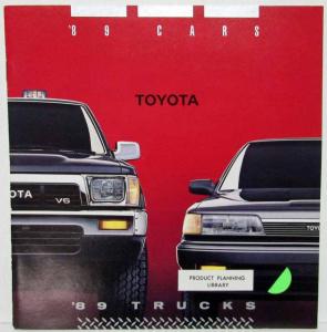 1989 Toyota Cars & Trucks Sales Brochure Cressida Supra MR2 4Runner Land Cruiser