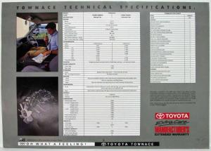 1992 Toyota Town Ace Spec Sheet - Australian Market