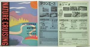 1992 Toyota Nature Cruising Sales Brochure w Price Sheets - Japanese Text