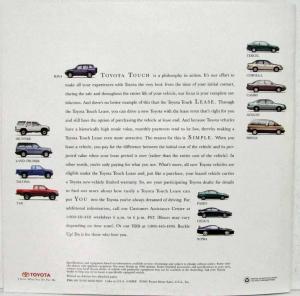 1996 Toyota Collection Sales Brochure RAV4 Avalon Corolla Supra Land Cruiser