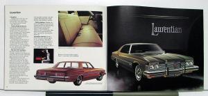 1973 Pontiac Prix Bonneville Parisienne Catalina Laurentian Canadian Brochure