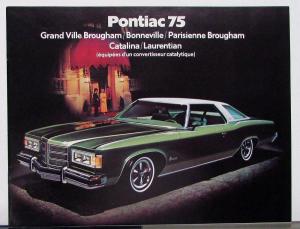 1975 Pontiac Ville Parisienne Catalina Laurentian Canadian Brochure French Text