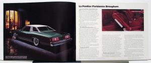 1975 Pontiac Ville Parisienne Catalina Laurentian Canadian Brochure French Text