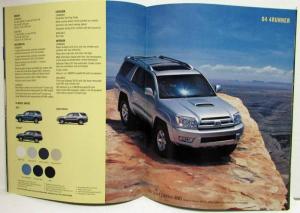 2004 Toyota SUV Truck & Car Sales Brochure Sequoia RAV4 Corolla Echo Matrix MR2