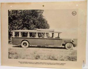 1927-1928 ACF Model L Parlor Coach Bus Photo Sheets Set of 2