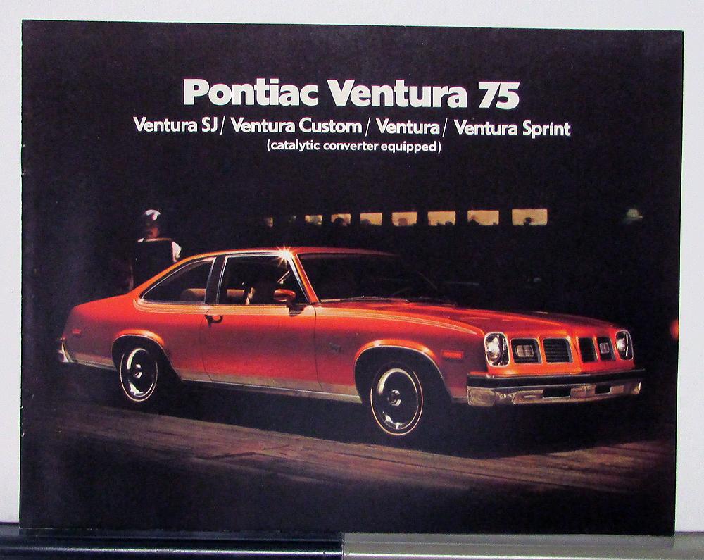 1975 Pontiac Ventura Canadian Brochure & Specifications With Catalytic Converter